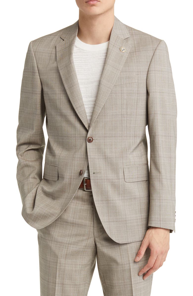 Ted Baker London Jay Slim Fit Plaid Wool Suit, Alternate, color, 