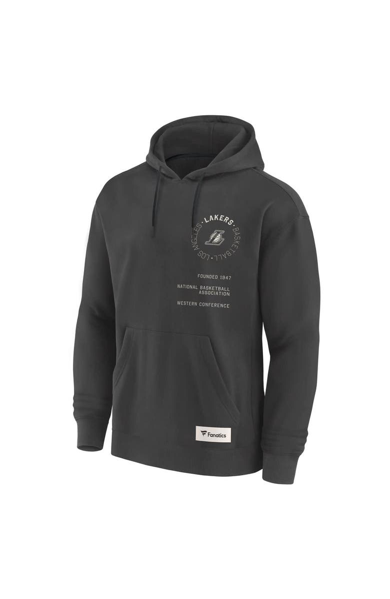FANATICS Men's Fanatics Gray Los Angeles Lakers Future Ground Info Elements Premium Pullover Hoodie, Alternate, color, Gray