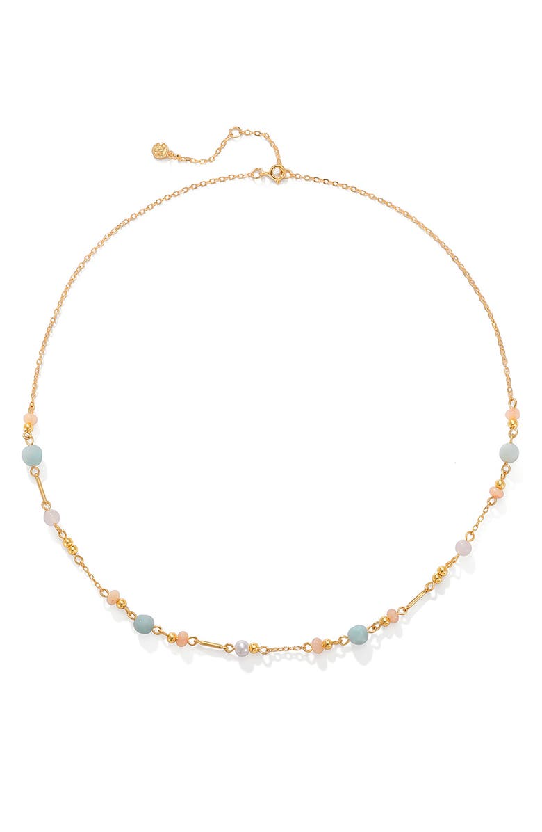 LA MENO Soft Dawn Necklace, Main, color, Gold