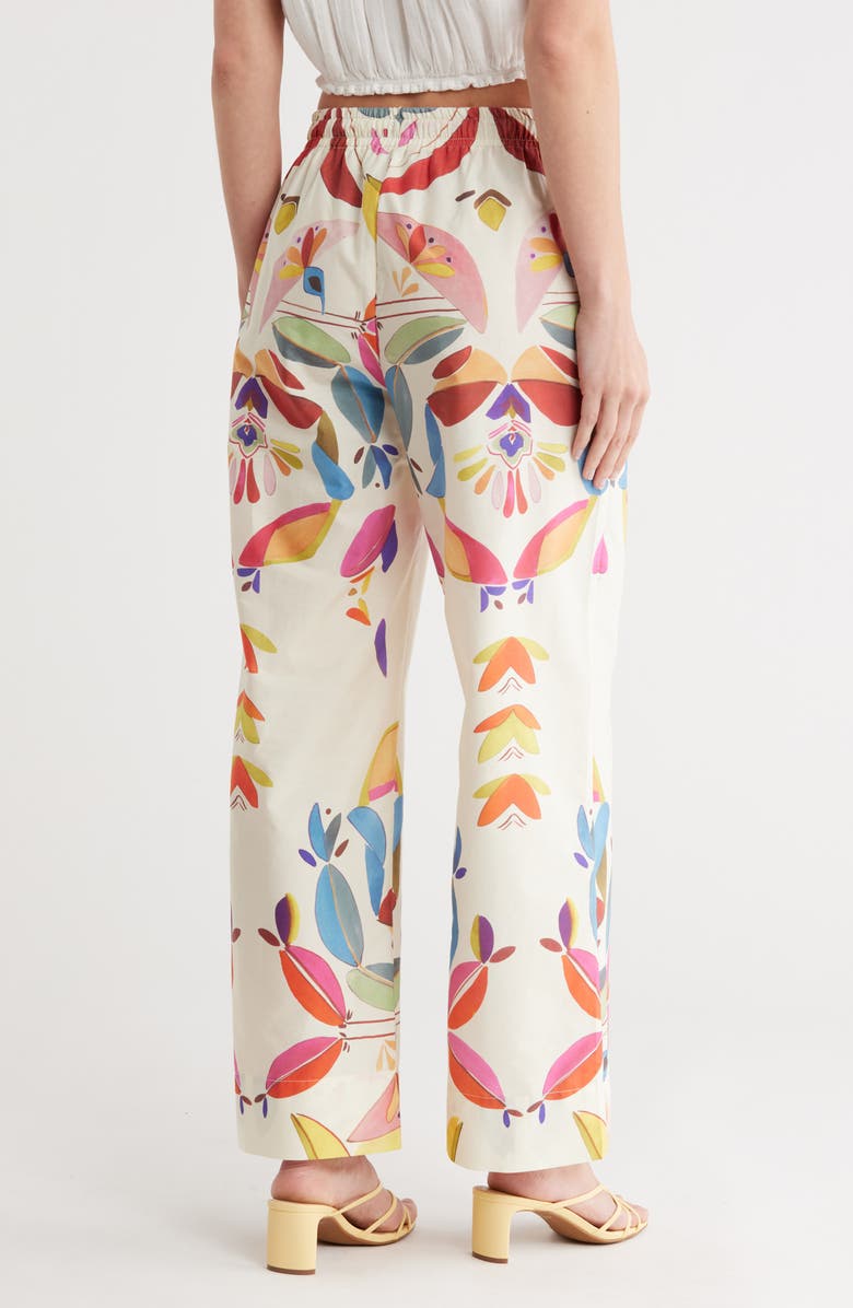 INDUSTRY REPUBLIC CLOTHING Leaf Print Cotton Pajama Pants, Alternate, color,