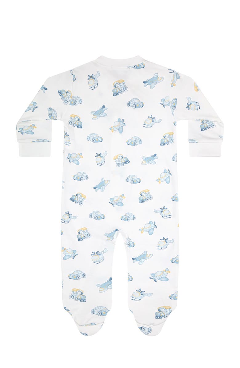 Nellapima Mini Voyages Zipper Footie - Baby, Alternate, color, Blue