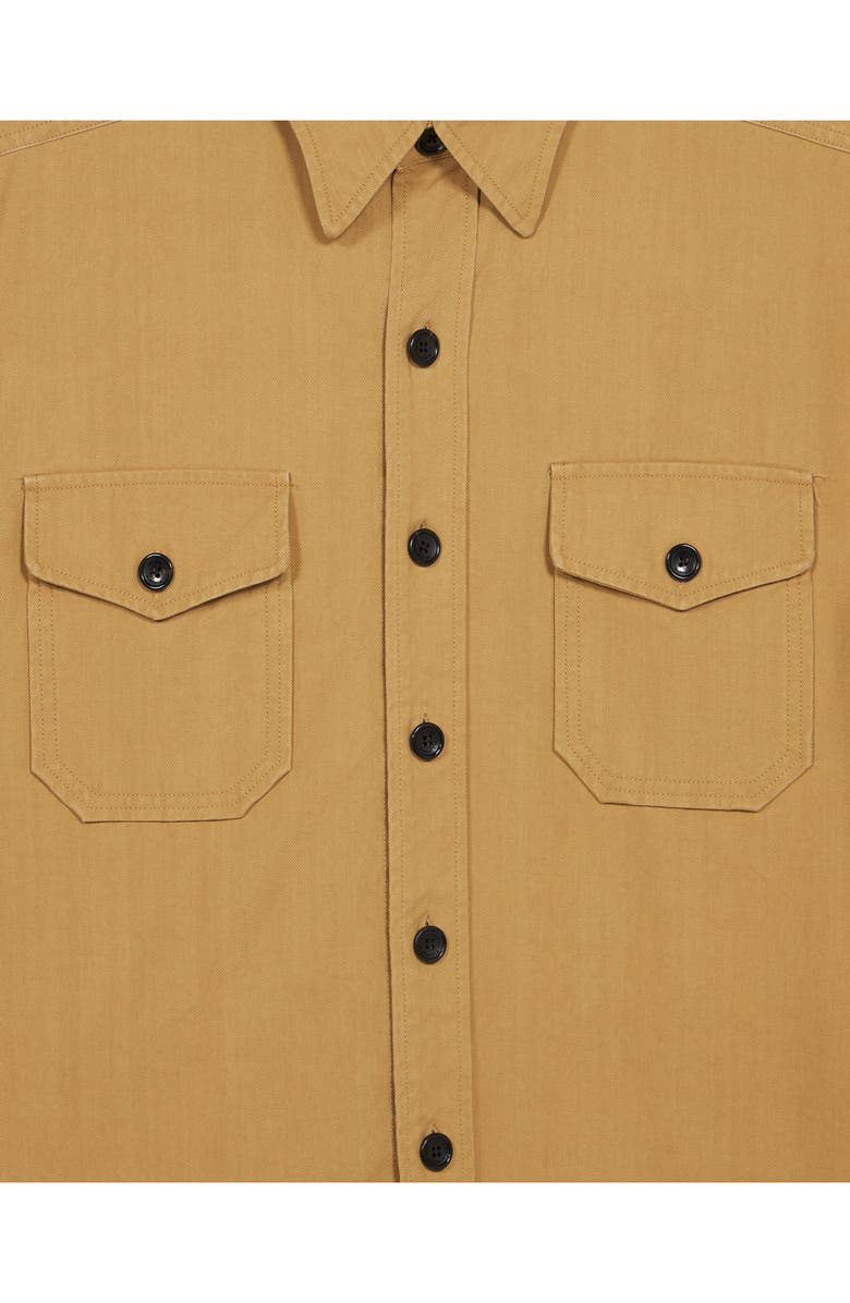 Fortela Military Cotton Overshirt, Alternate, color, Camel