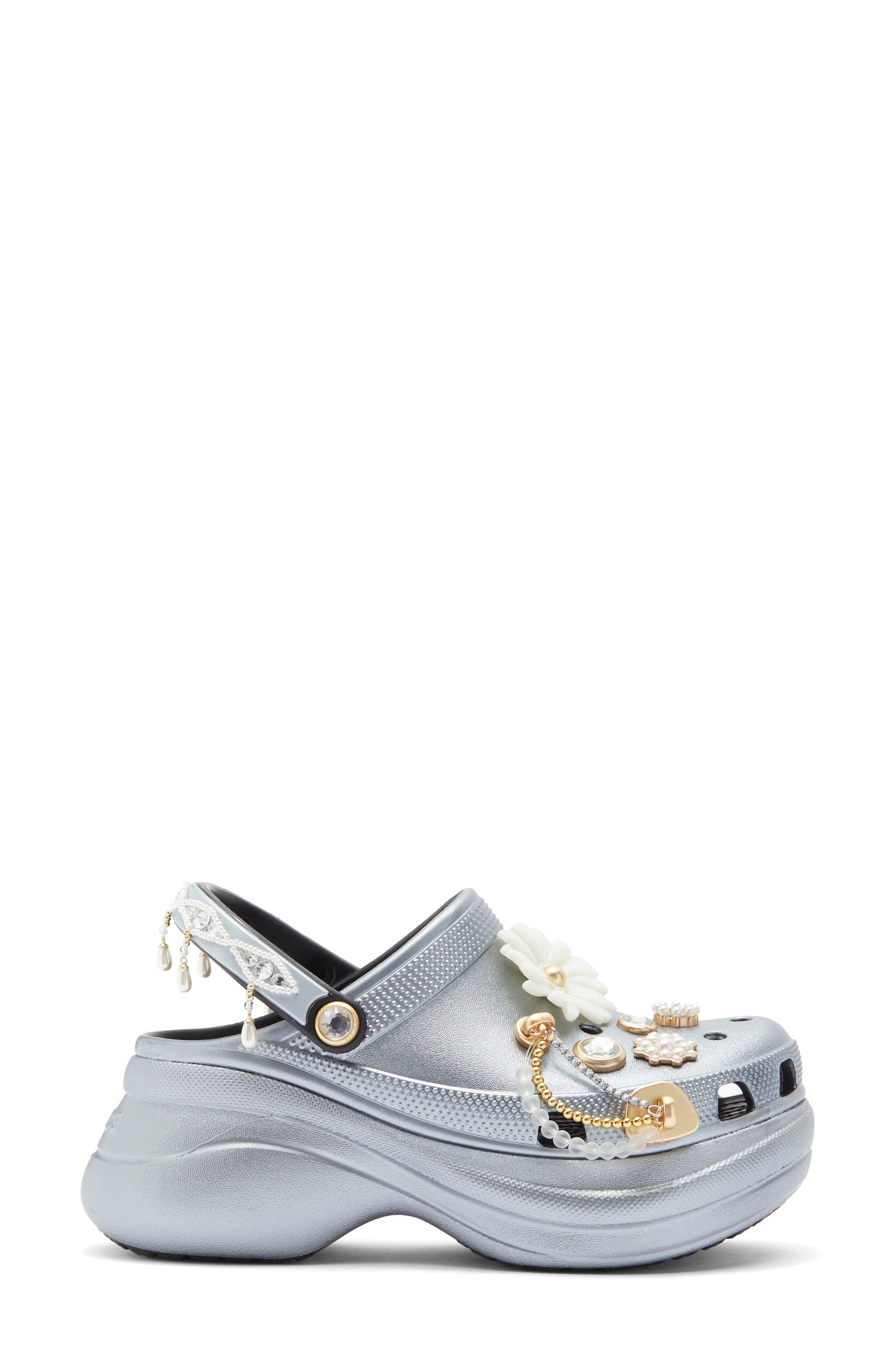 CROCS Bae Jewel Bedazzled Clog, Alternate, color, Black