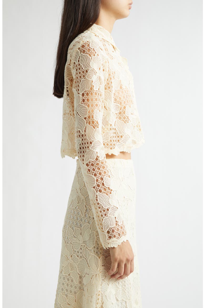 Lattice Guipure Lace Jacket, Alternate, color, CREAM