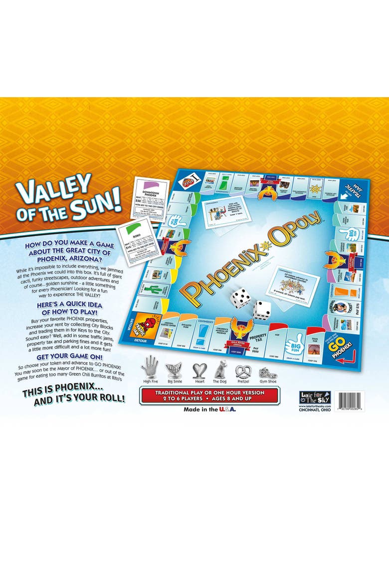 Phoenix Opoly Board Game, Alternate, color, Multicolored
