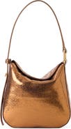 Akris Mini Anna Metallic Leather Hobo Bag
