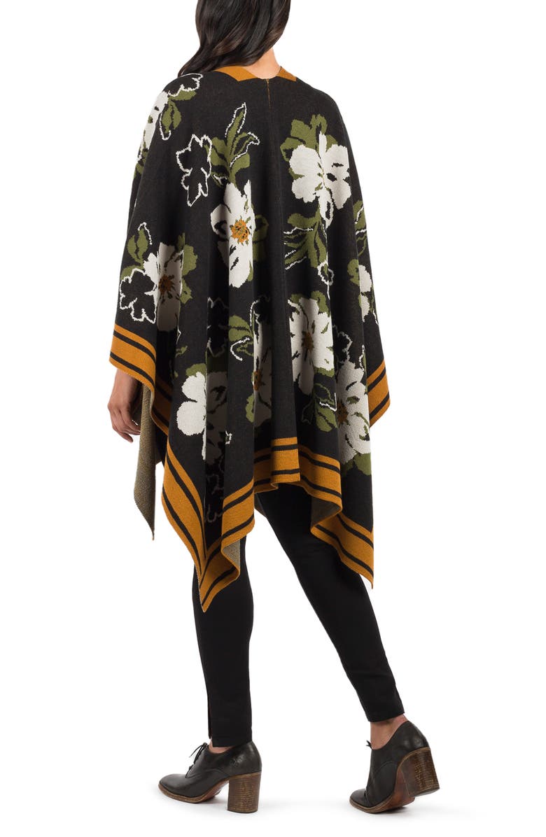 Patricia Nash Marigold Harvest Ruana, Alternate, color, Black