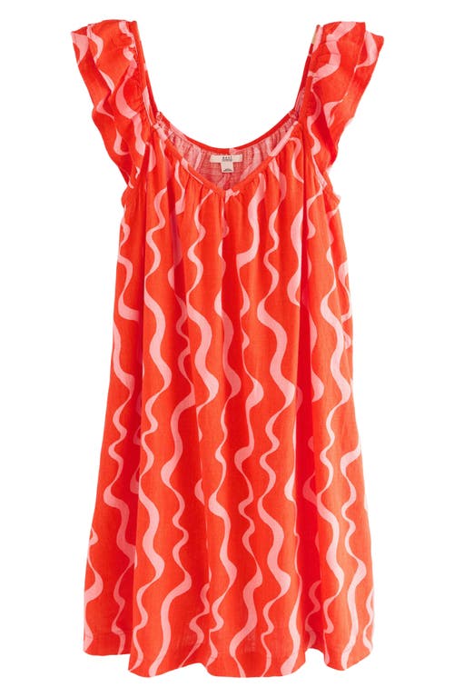 Next Ruffle Cap Sleeve Dress In Multi