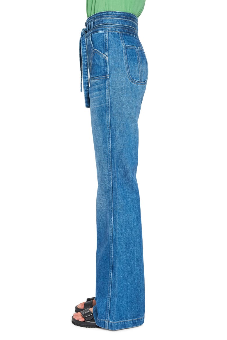 Bella Fashion Seamed Pocket Wide Leg Jeans, Alternate, color, BEND