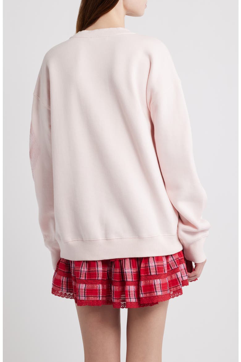 Palo Sequin Embellished Cotton Blend Sweatshirt, Alternate, color, WISTFUL PINK