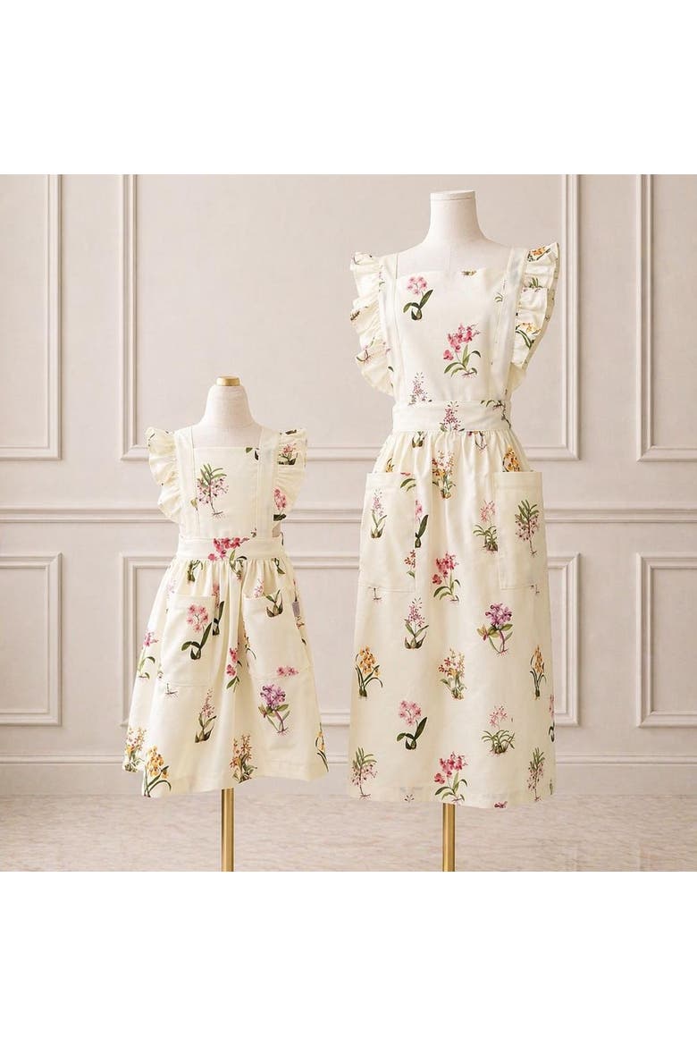 Botanical Orchid Little Hostess Apron, Alternate, color, S (2-5)