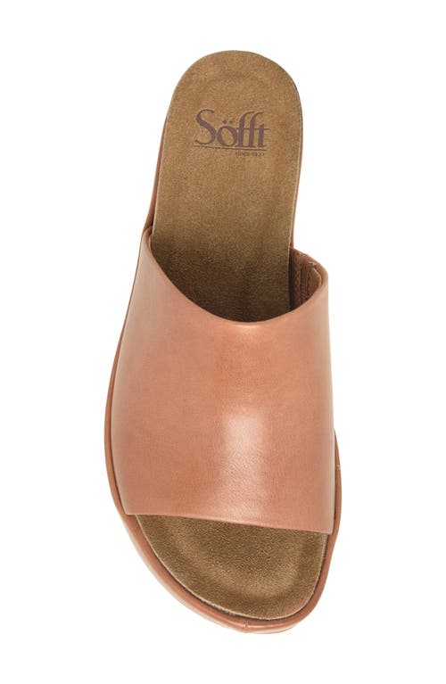 Söfft Cass Platform Slide Sandal In Sand