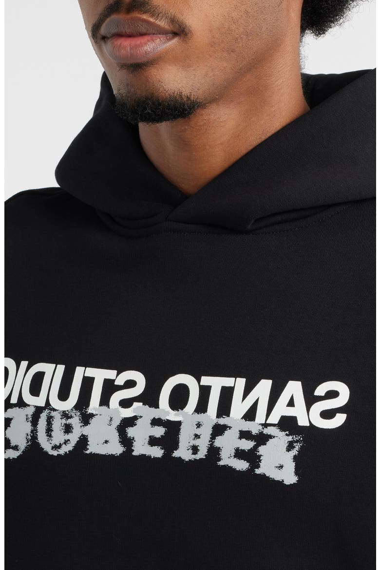 Forever Logo Cotton Fleece Hoodie, Alternate, color, BLACK