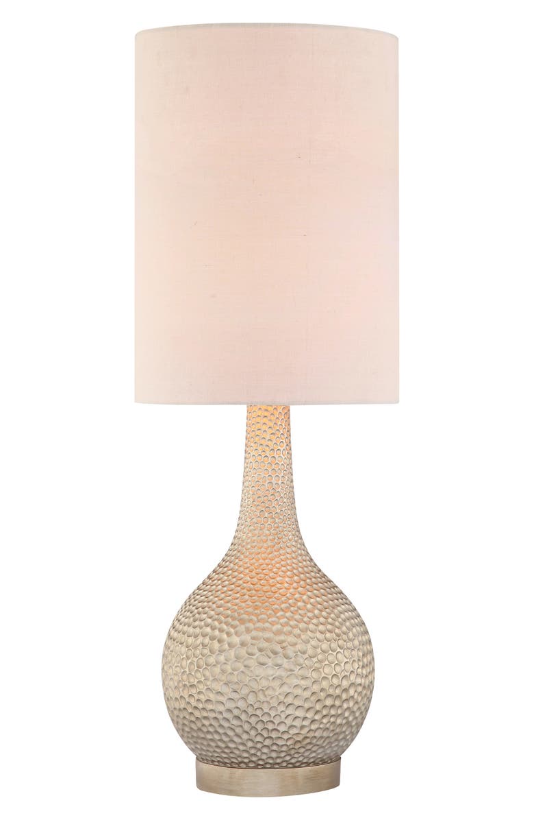 JAlexander Lighting 'Champagne Silver' Hammered Metal Table Lamp, Alternate, color,