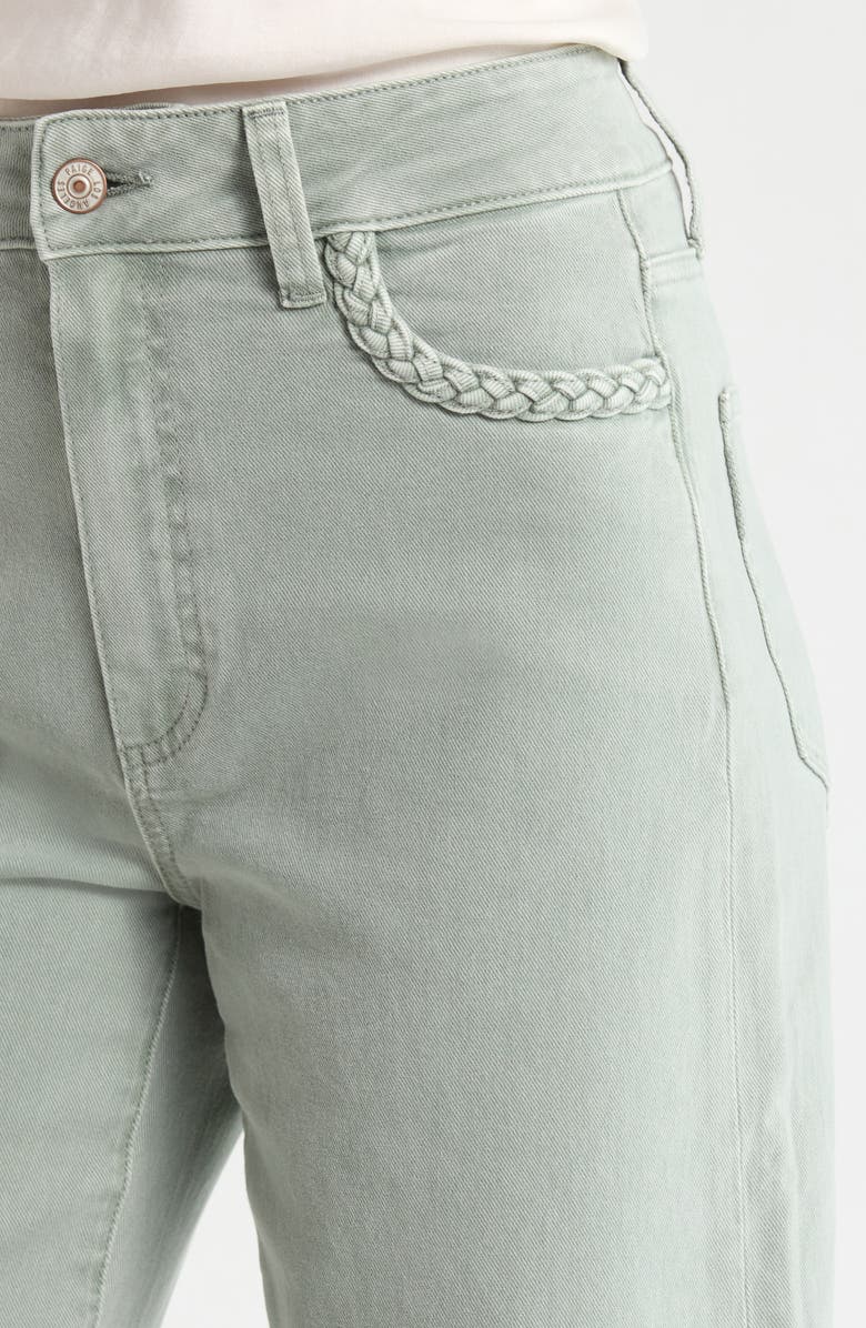 PAIGE Anessa Braided Pocket High Waist Wide Leg Jeans, Alternate, color, Vintage Seaglss
