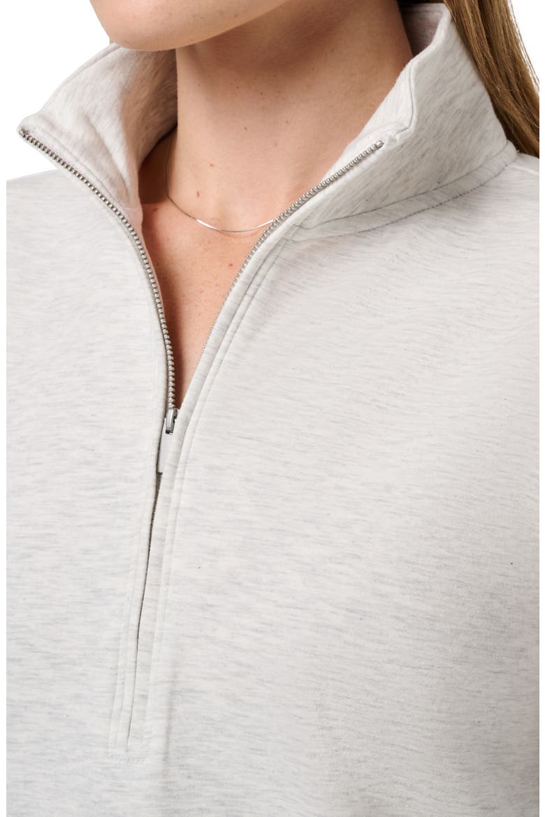 Cloud Half Zip Pullover, Alternate, color, HEATHER LIGHT GREY