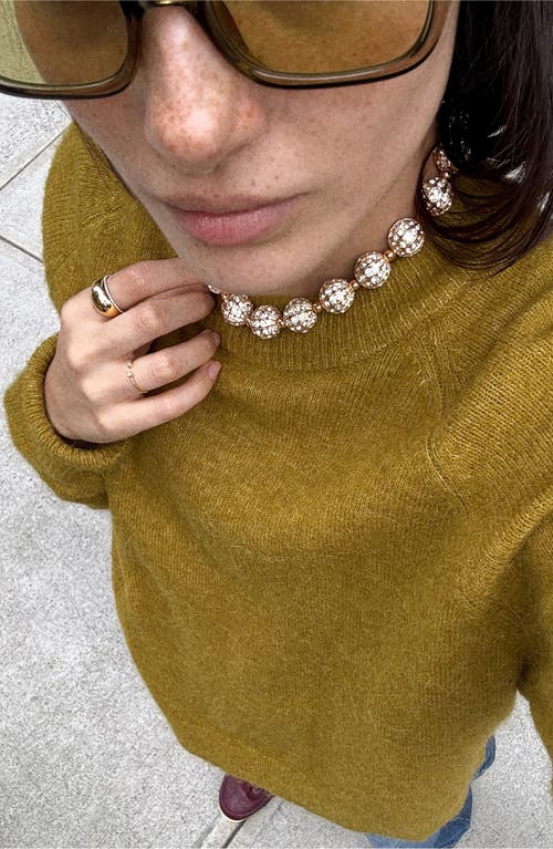 Baublebar Nessa Crystal Orb Station Statement Necklace In Gold