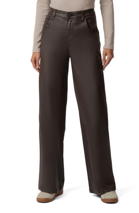 Jodi Coated High Waist Relaxed Straight Leg Jeans