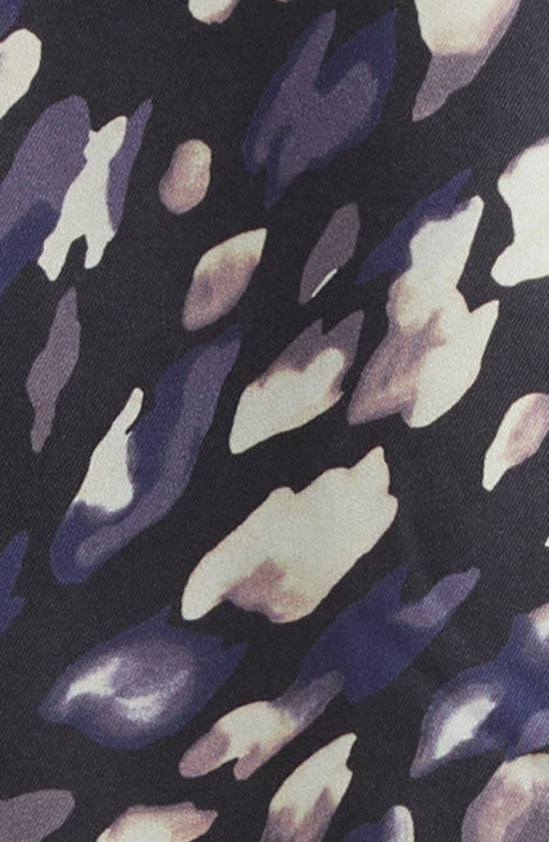 Altuzarra Elton Abstract Animal Print A-Line Midi Skirt, Alternate, color, Black Animal