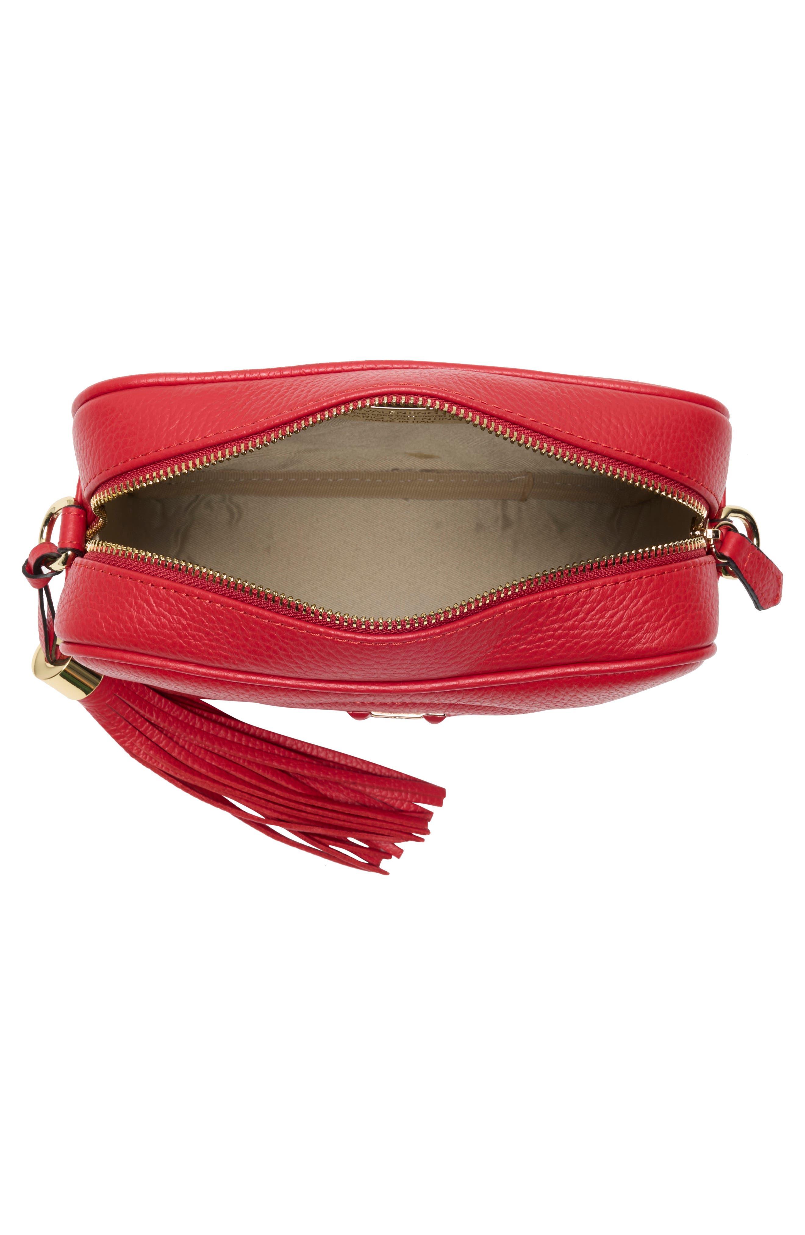 VALENTINO BY MARIO VALENTINO Mia Dollaro VLOGO Leather Crossbody Bag, Alternate, color, Red