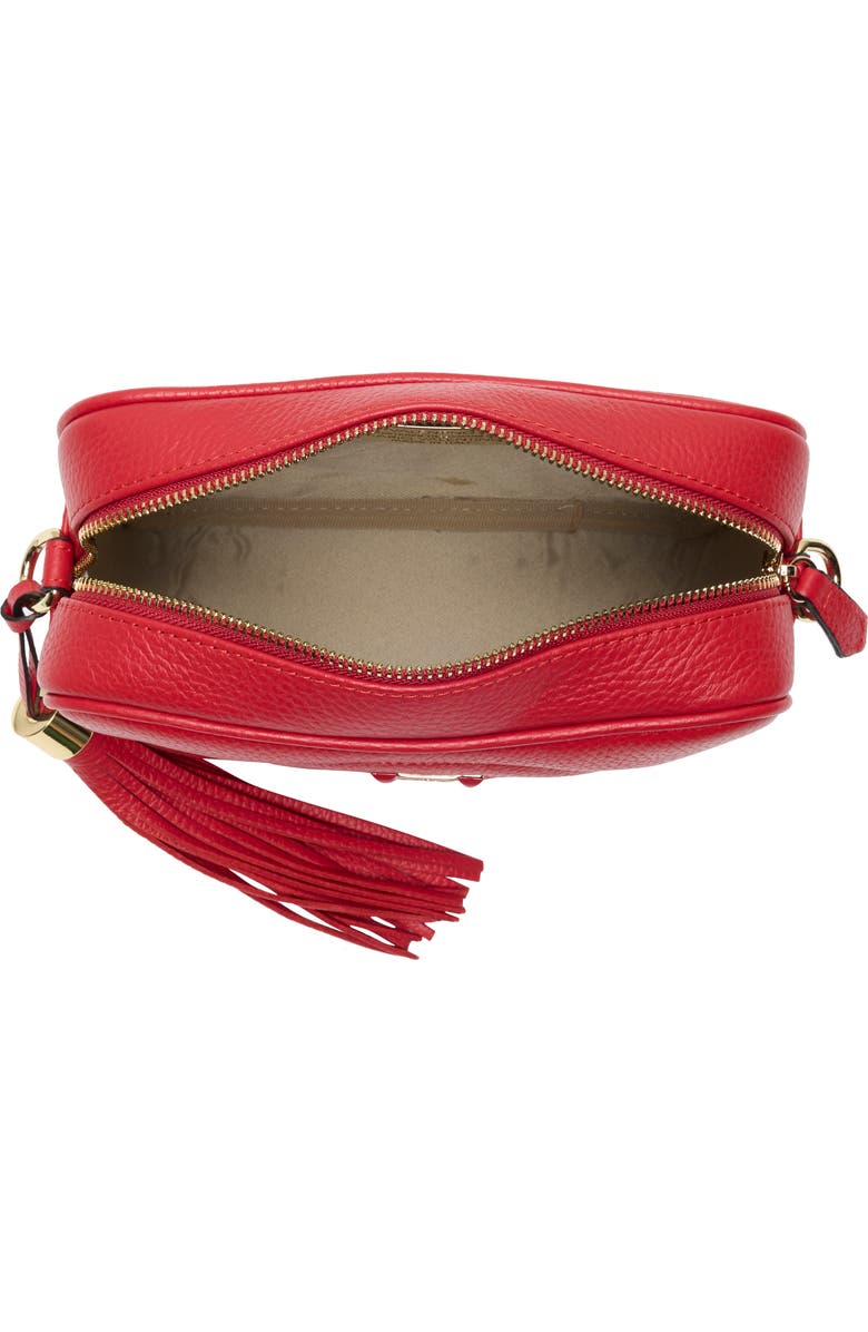 VALENTINO BY MARIO VALENTINO Mia Dollaro VLOGO Leather Crossbody Bag, Alternate, color, Red