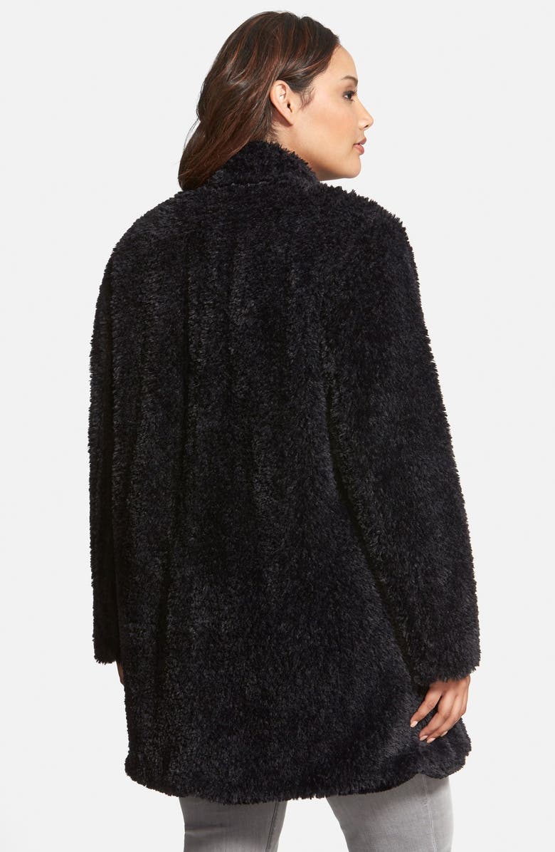 Kenneth Cole New York 'Teddy Bear' Faux Fur Clutch Coat, Alternate, color,
