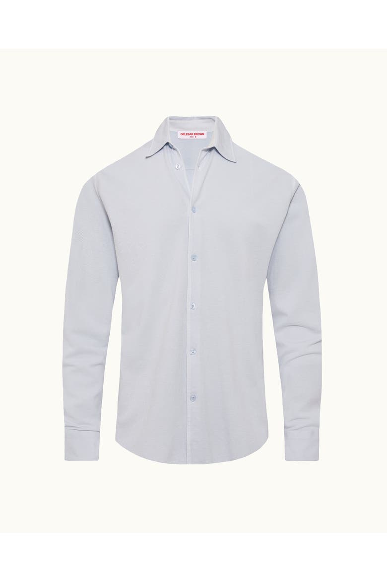 Giles Garment Dye Tailored-Fit Shirt, Alternate, color, Surfside Blue