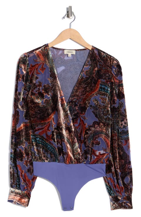 Burnout Velvet Long Sleeve Bodysuit
