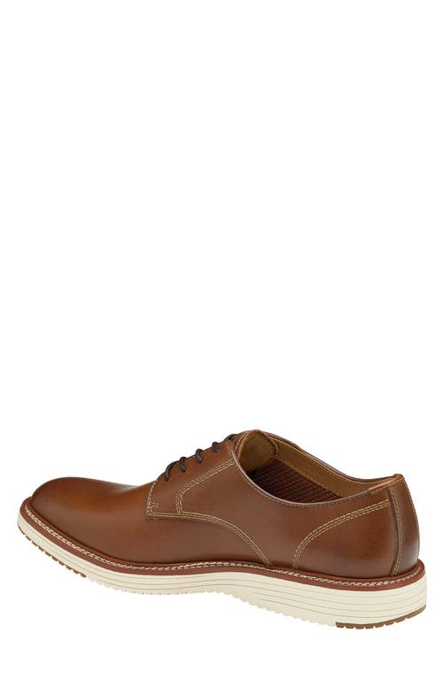 Johnston & Murphy Upton Plain Toe Derby In Tan Full Grain Tn