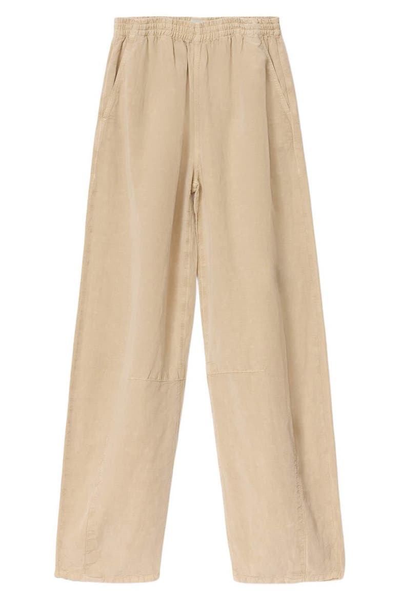 Jett Wide Leg Pull-On Pants, Alternate, color, SAND BROWN