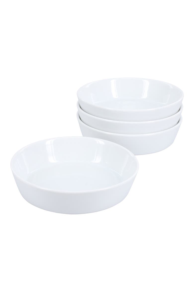 Oslo Set of 4 Quiche Bowls, Main, color, WHITE