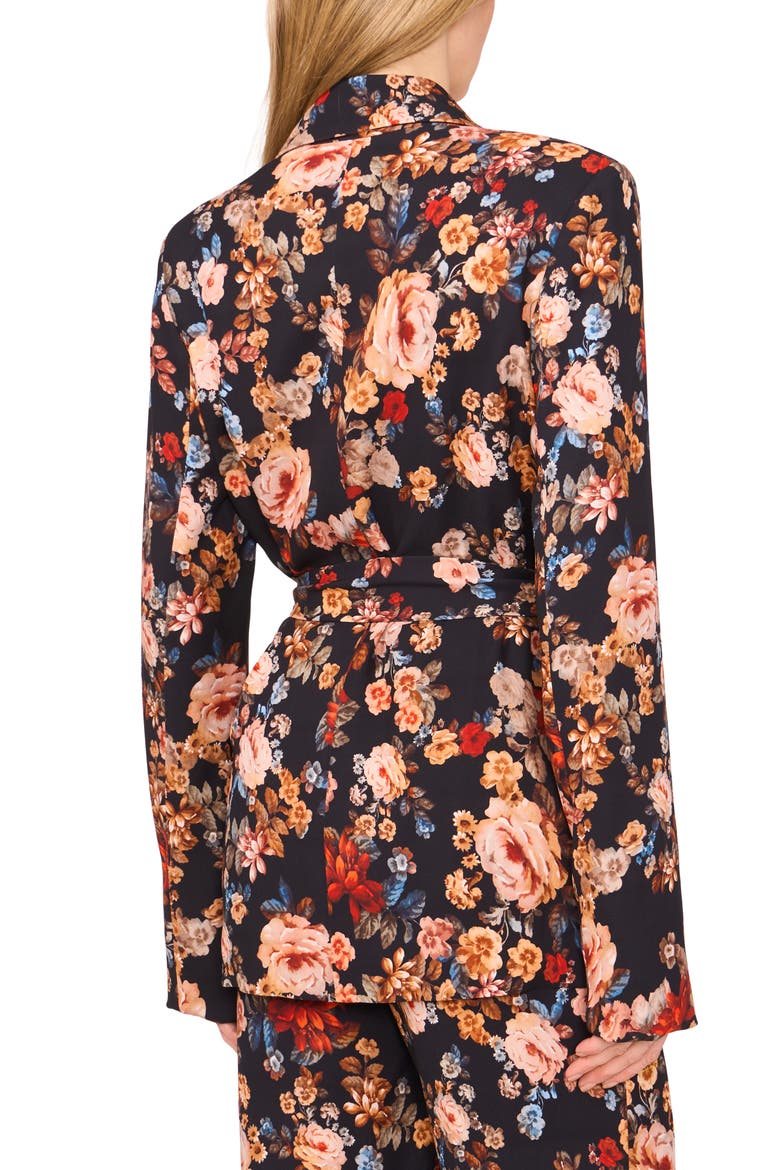 Floral Blazer, Alternate, color, RICH BLACK