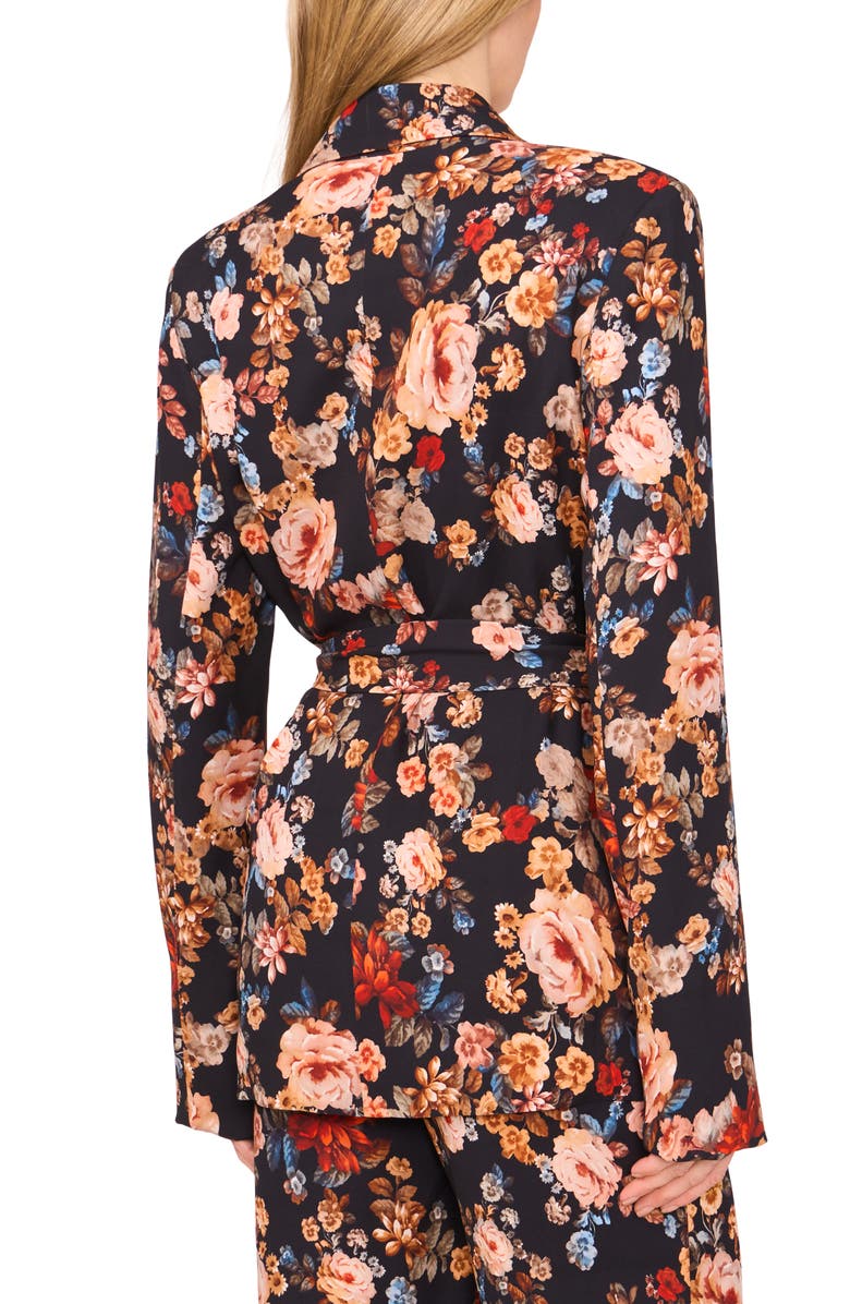 Ted Baker Floral Blazer, Alternate, color, Rich Black