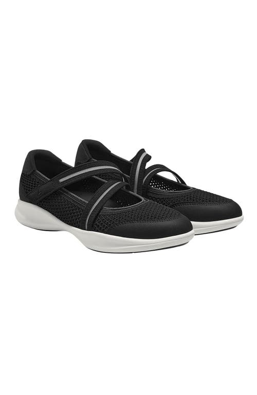 Vivaia Round-toe Mesh Mary-jane Sneaker Flats In Black