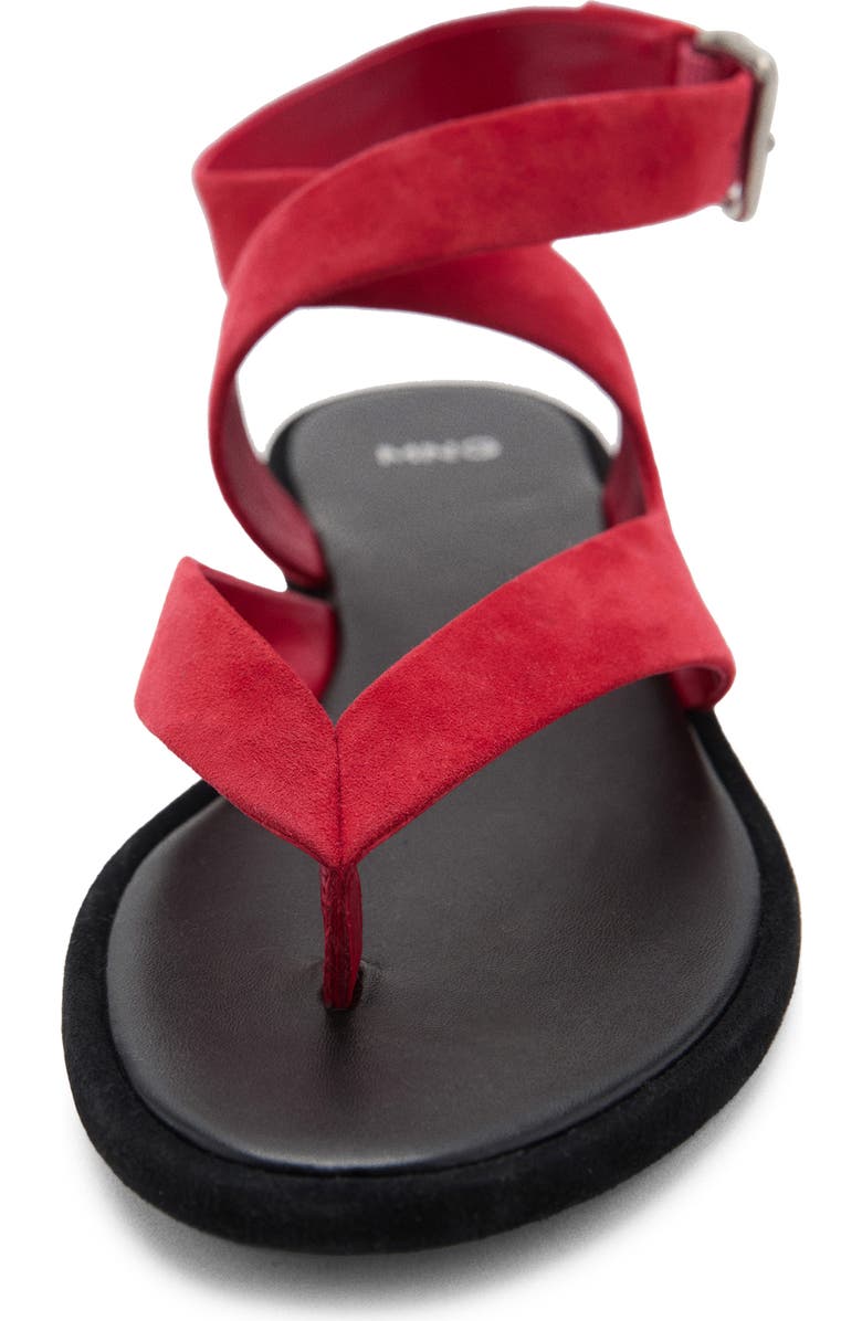 MANGO Ankle Strap Sandal, Alternate, color, Red