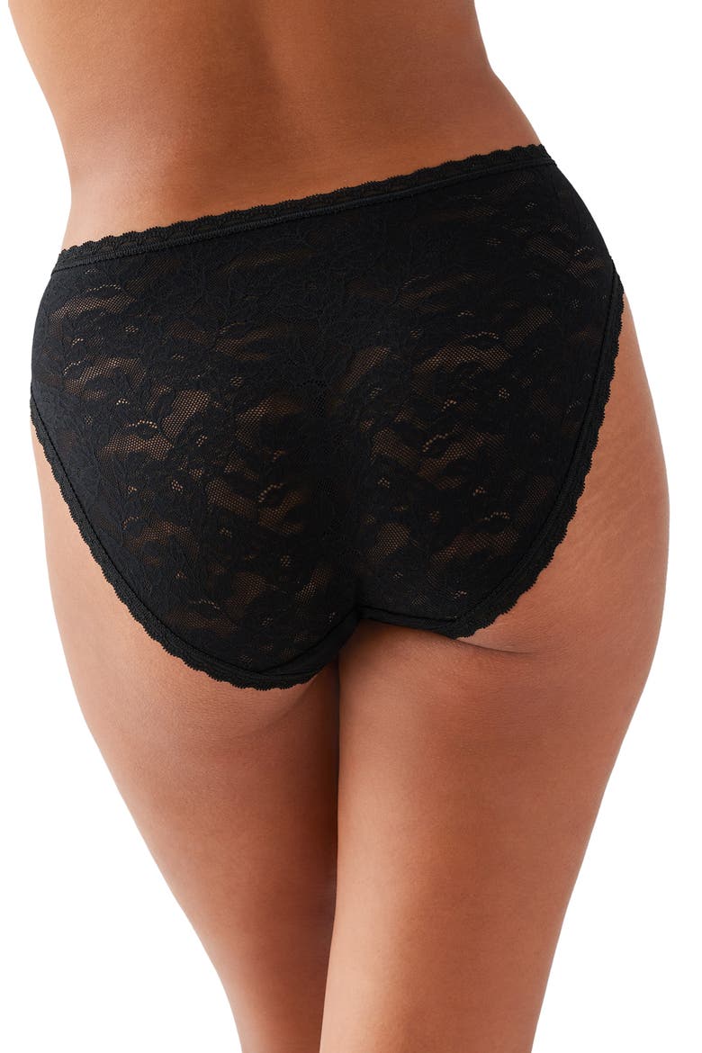 High Profile Lace High Cut Briefs, Alternate, color, BLACK