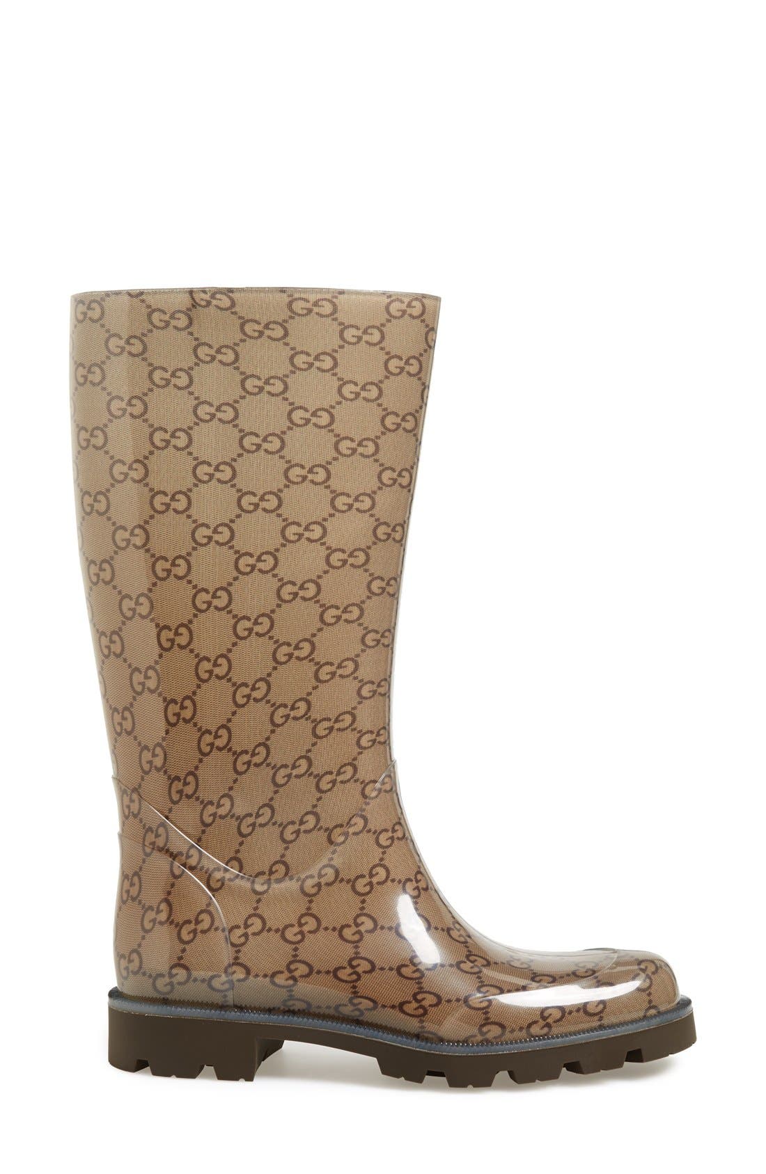 Gucci 'Edimburg GG' Rain Boot, Alternate, color, 