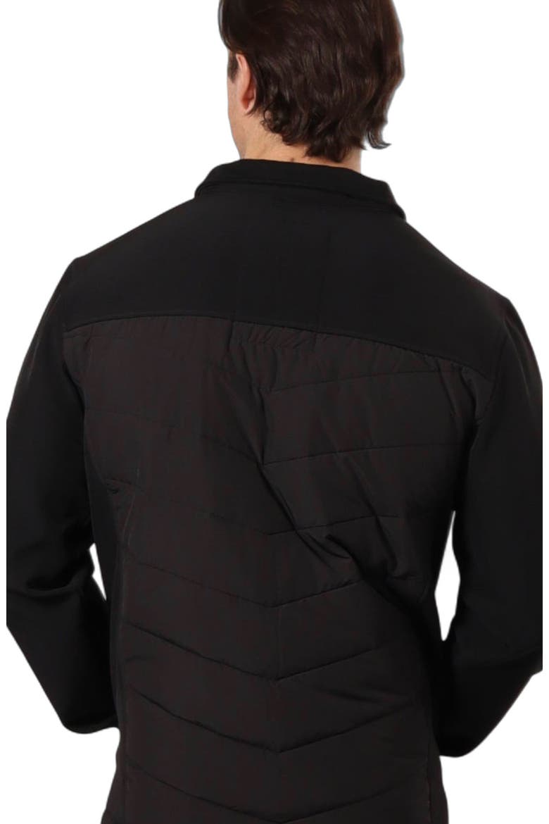 Men's Hybrid Softshell Puffer Jacket, Alternate, color, Black