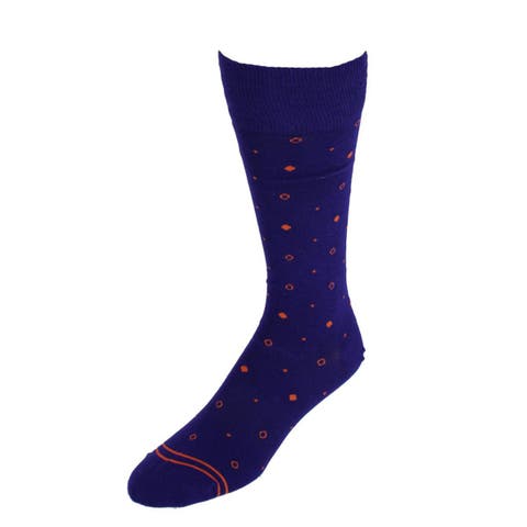 Men's Distinctive Dot Mid-Calf Premium Novelty Dress Socks (1 Pair)