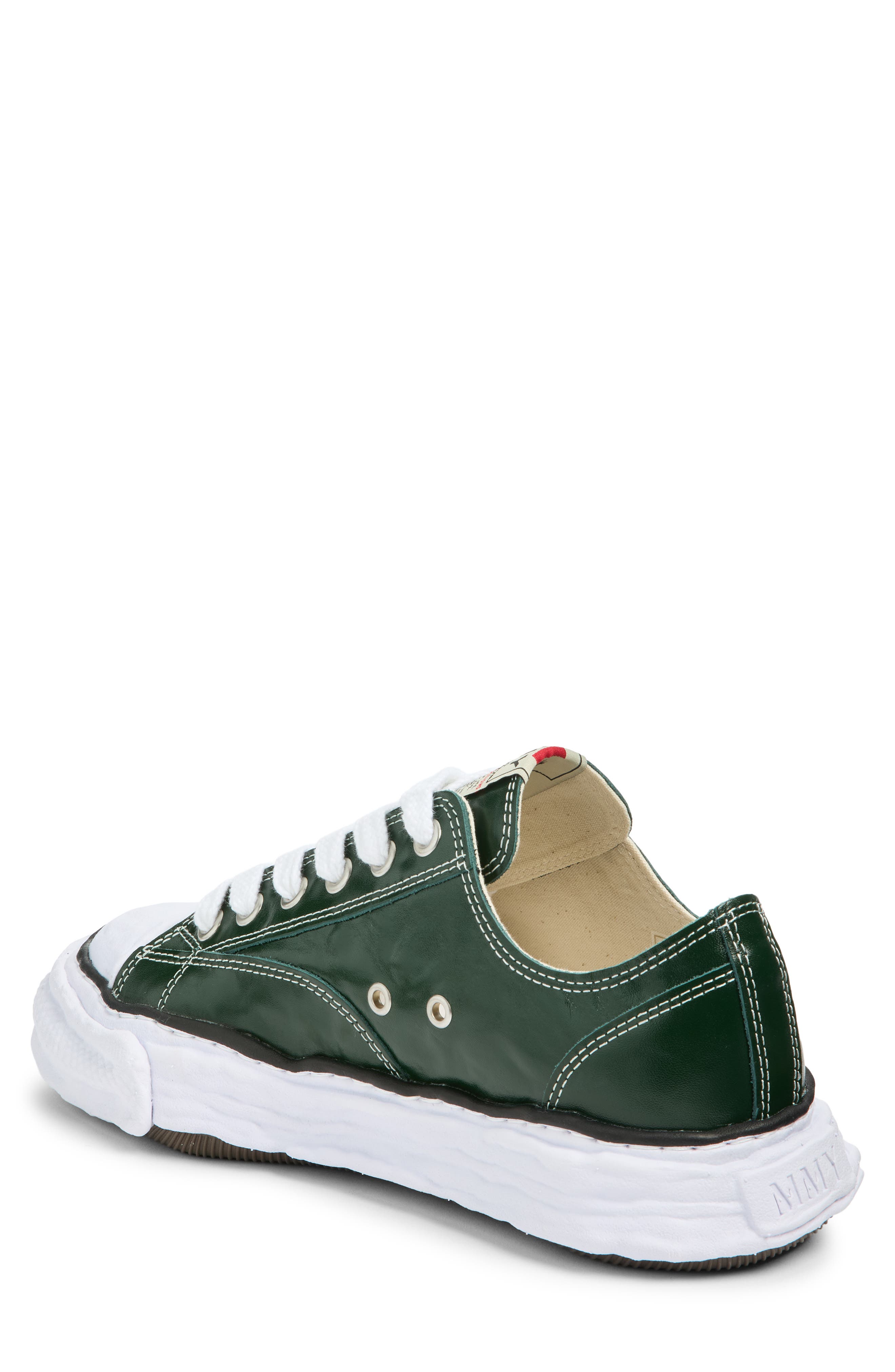 Peterson 23 Wrinkled Leather Sneaker, Alternate, color, GREEN