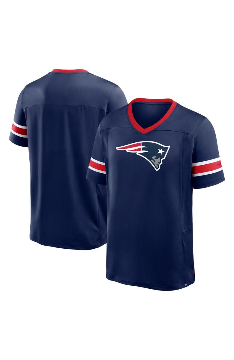 FANATICS Men's Fanatics Navy New England Patriots Hometown Premium Hashmark V-Neck T-Shirt, Main, color, Navy
