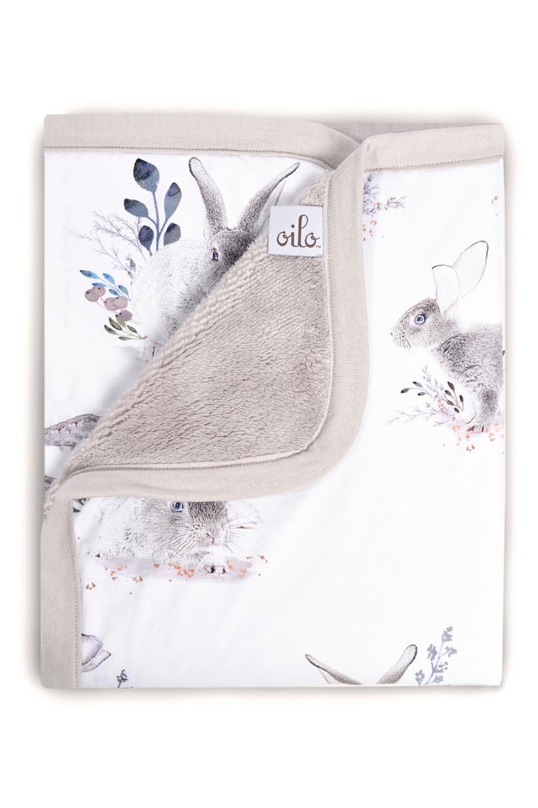 Cottontail Jersey Cuddle Blanket, Main, color, STONE