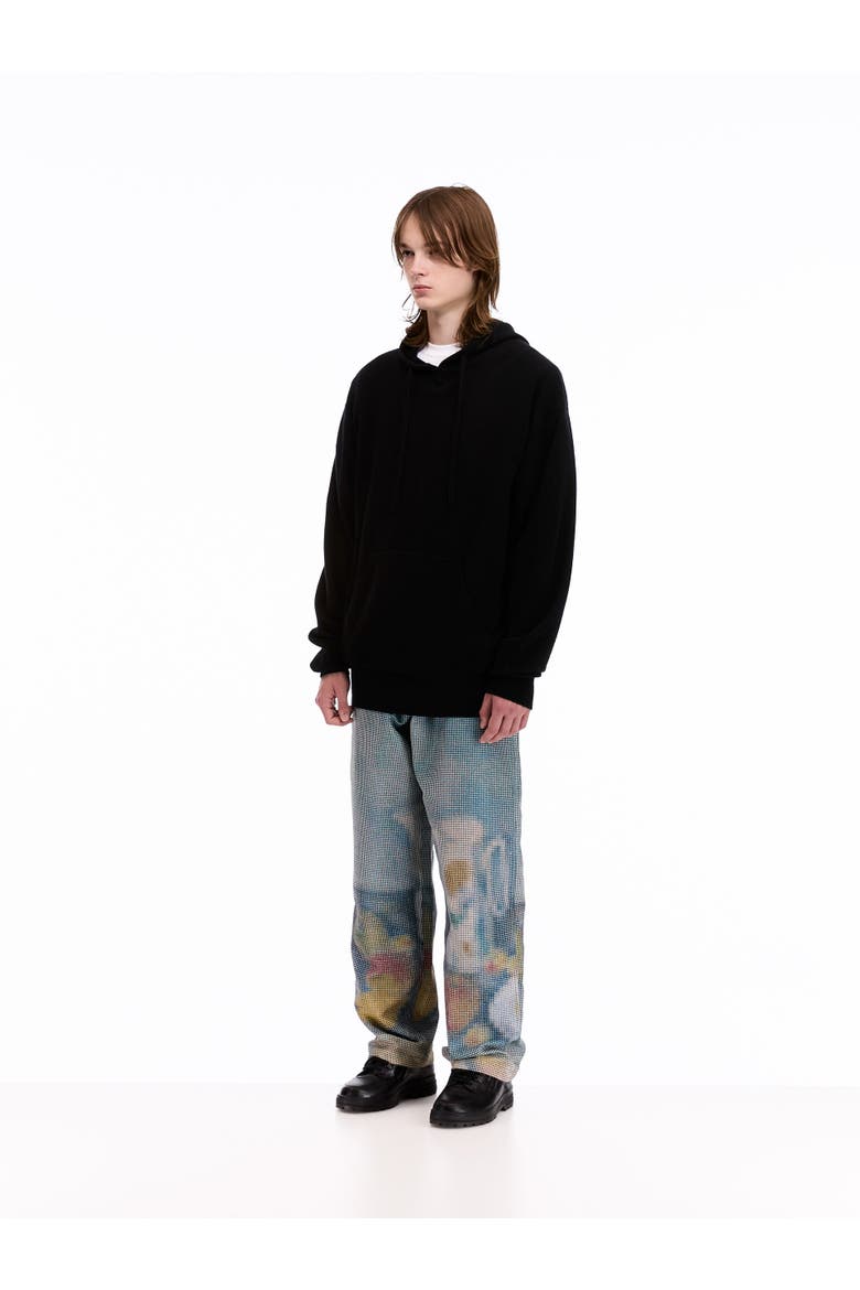 Knitted Hoodie, Alternate, color, Black