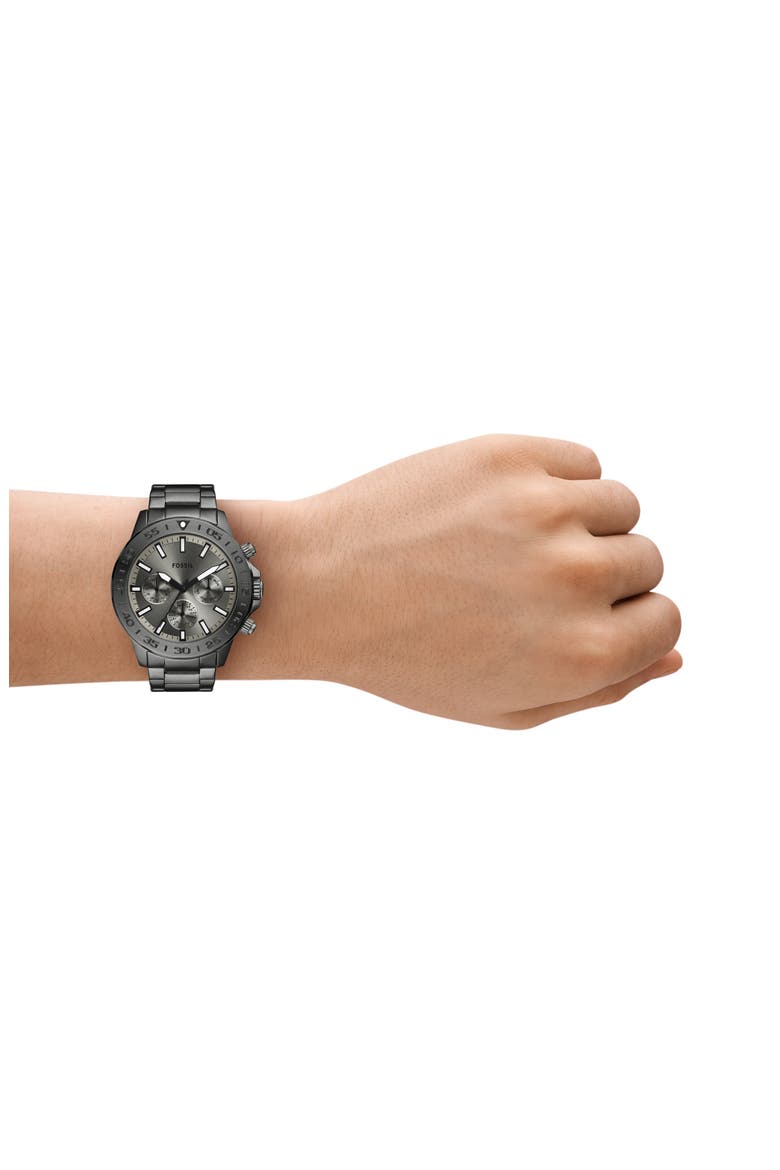 Bannon Multifunction Bracelet Watch, 45mm, Alternate, color, SMOKE