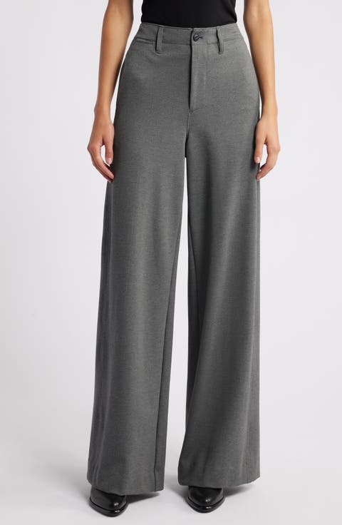 Sofie High Waist Wide Leg Ponte Knit Pants