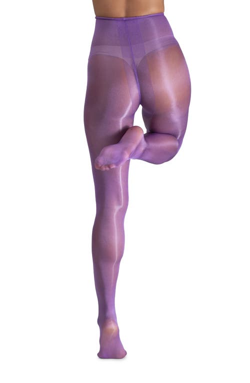 Lechery ® Lustrous Silky Shiny 20 Tights In Purple