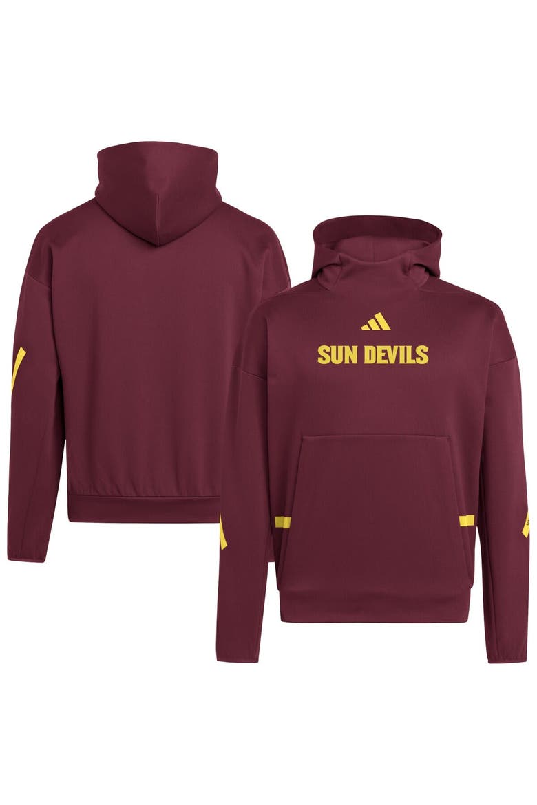 Men's adidas Maroon Arizona State Sun Devils Z.N.E. Pullover Hoodie, Alternate, color, Maroon
