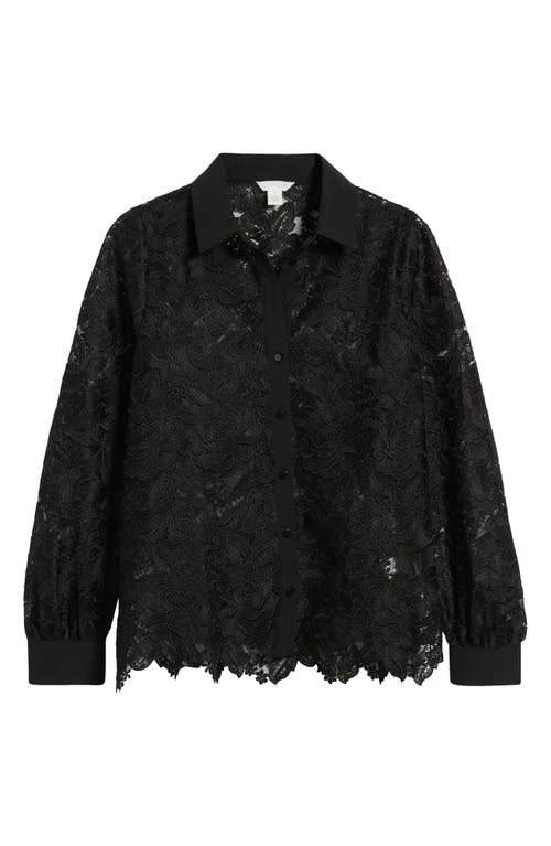 Caslonr Caslon(r) Lace Shirt In Black