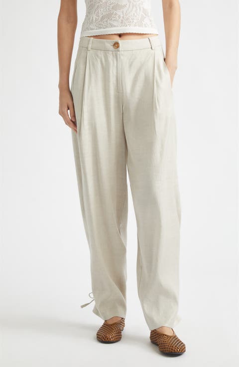 Elowen Wide Leg Linen Blend Pants