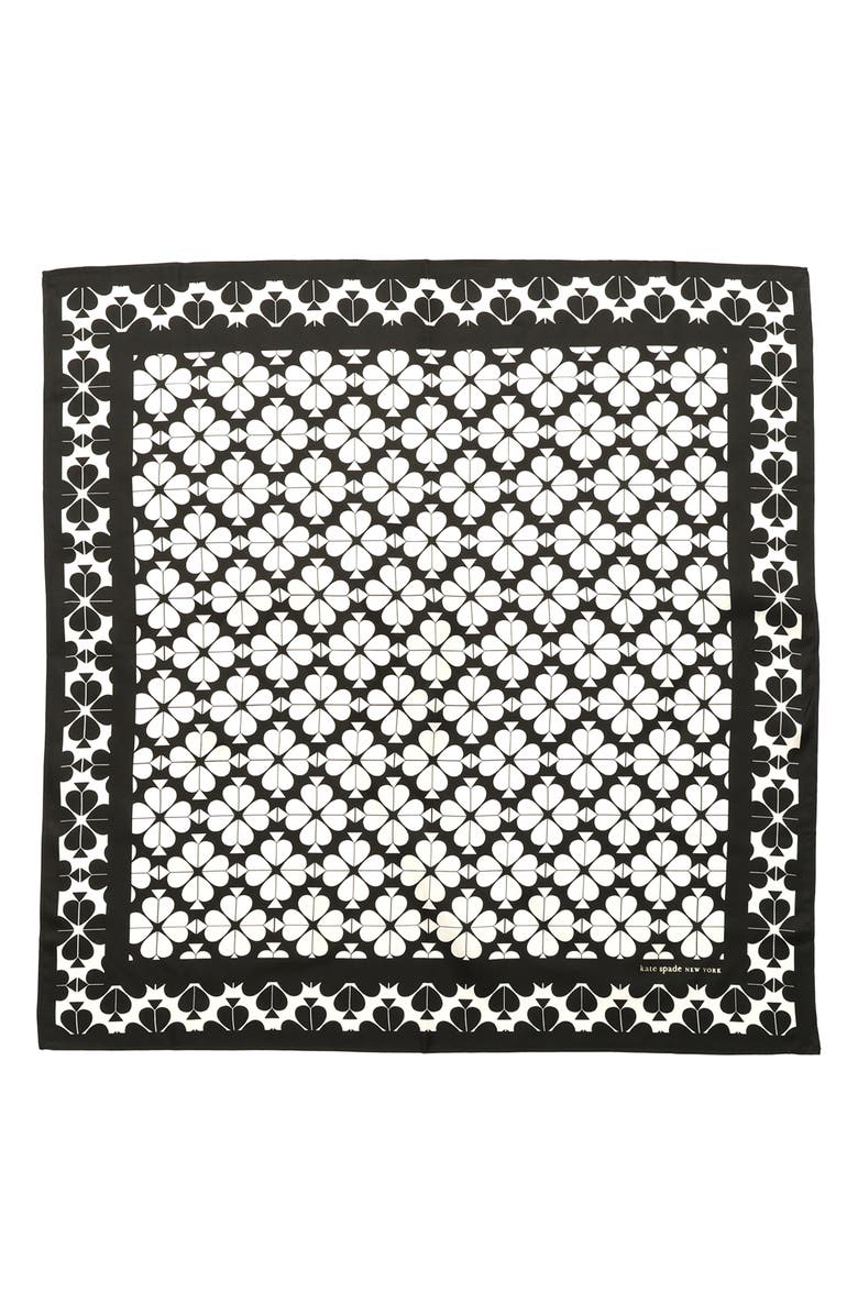Kate Spade New York spade flower silk bandana, Alternate, color,